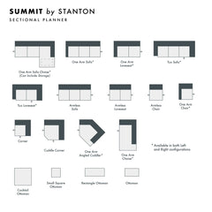 Summit Custom Sofa / Sectional spec sheet - custom sofa sectional by Stanton - Whats New Furniture Portland OR