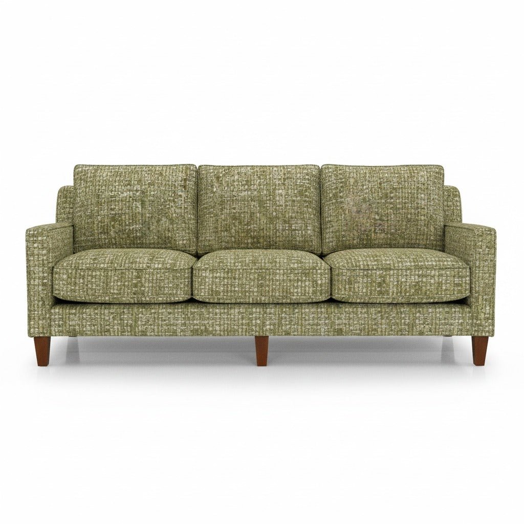 Summit Custom Sofa in Noriko Herb woven tweed fabric