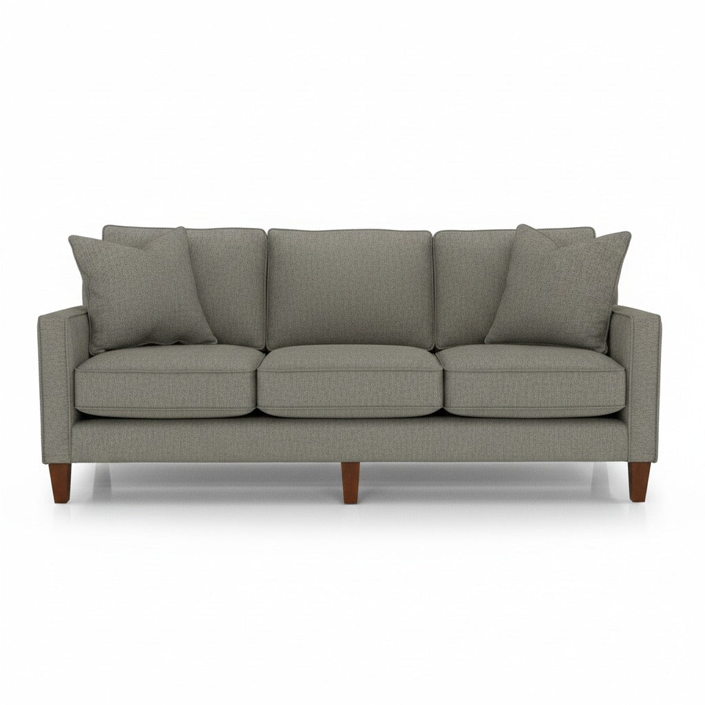 Summit Custom Sofa in Peyton Slate performance fabric