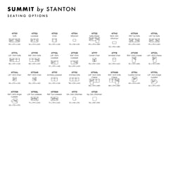 Summit by Stanton Seating Options - 44 SKU pieces with dimensions