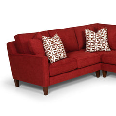 Summit Custom Sectional close-up showing track arms and tapered legs - Whats New Furniture