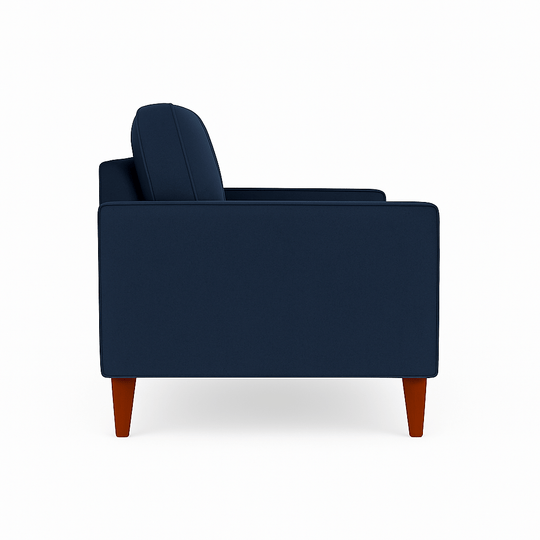 Summit Sofa in Peyton Navy alternate angle - low-profile contemporary sofa by Stanton - Whats New Furniture Portland OR