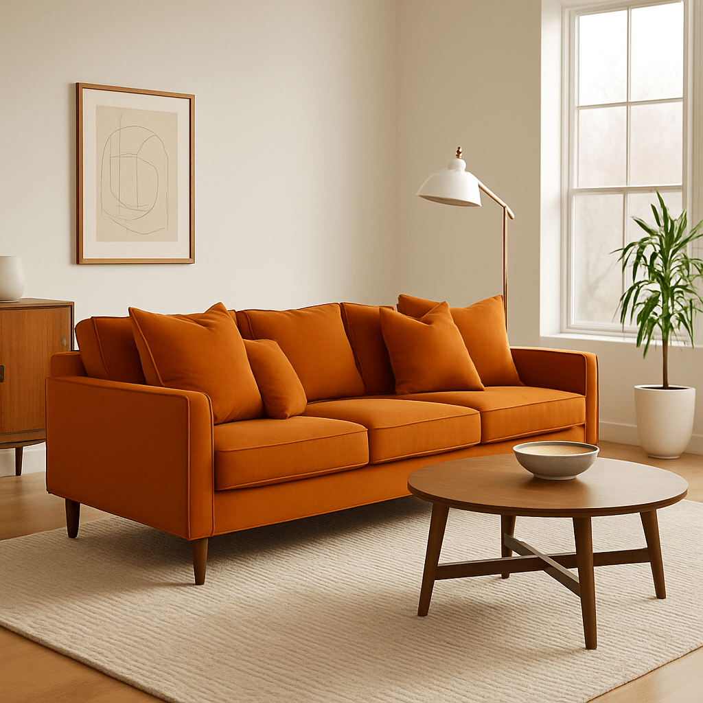Summit Sofa in Peyton Navy back view - low-profile contemporary sofa by Stanton - Whats New Furniture Portland OR