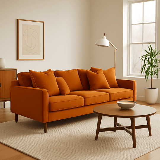 Summit Sofa in Peyton Navy back view - low-profile contemporary sofa by Stanton - Whats New Furniture Portland OR