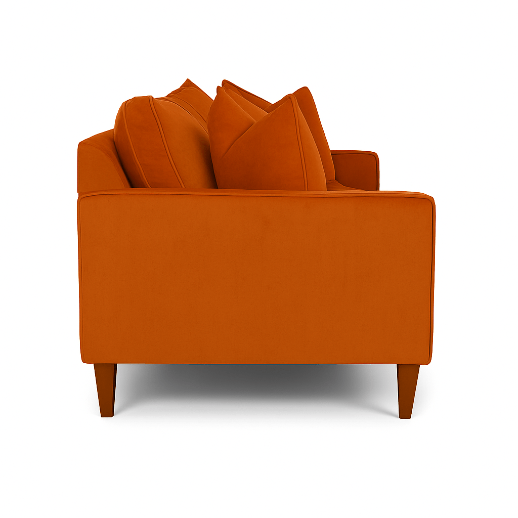 Summit Sofa in Peyton Navy detail view - low-profile contemporary sofa by Stanton - Whats New Furniture Portland OR