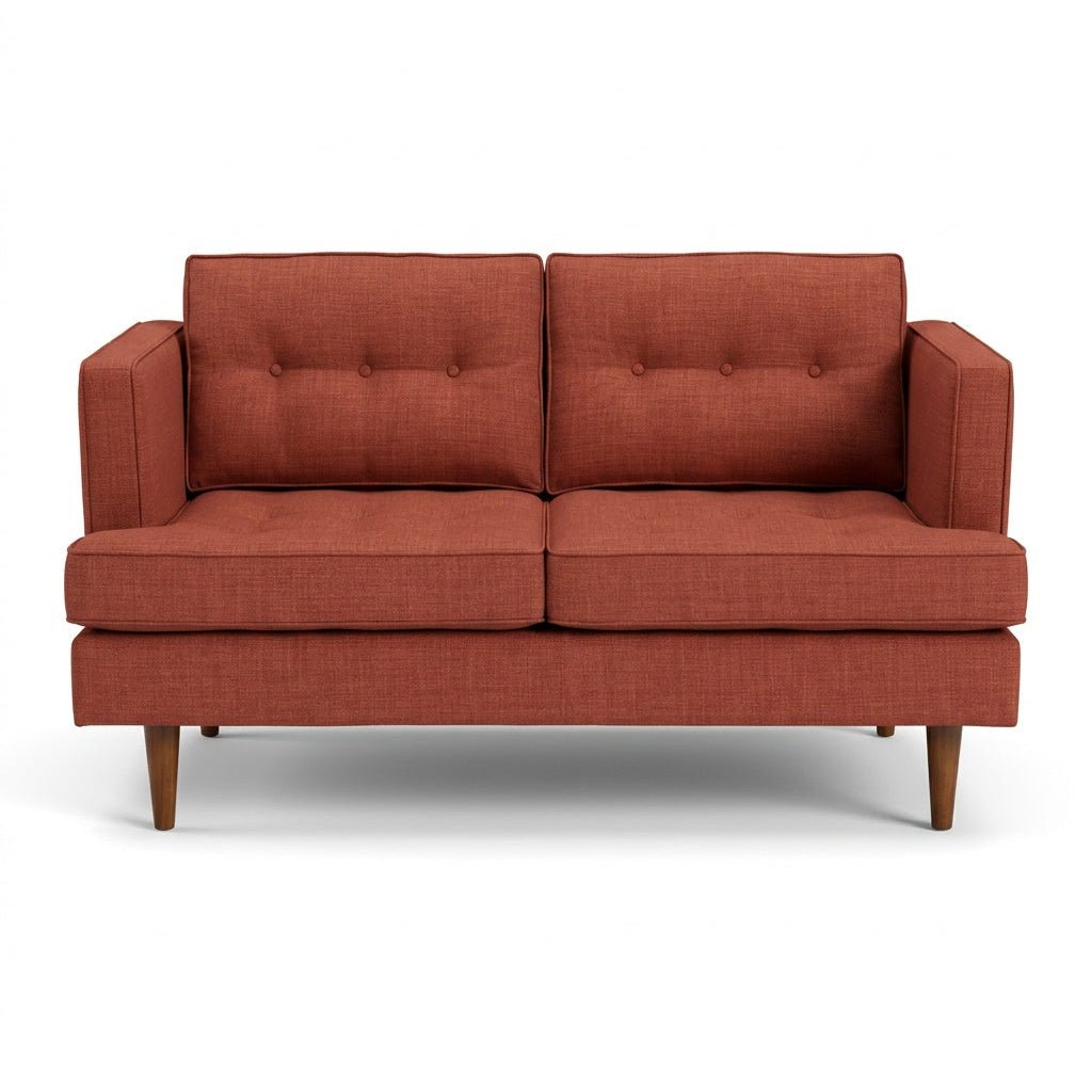 Urban Loveseat in Bennett Marmalade - apartment-scale fabric loveseat by Stanton - Whats New Furniture Portland OR