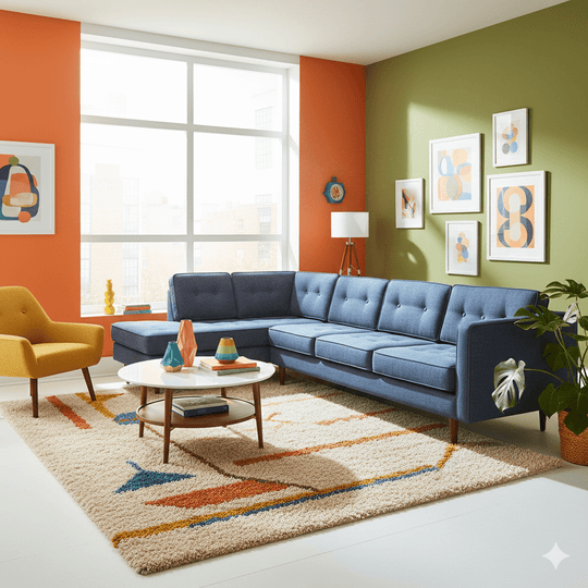 Urban Sectional in Indigo (LHF) - Whats New Furniture - Portland, Oregon