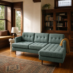 Urban Sofa Chaise in Sergio Spa styled in a Portland Irvington foursquare living room - Whats New Furniture
