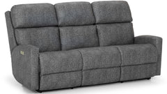 Valor reclining sofa front view — Oregon-made custom fabric sofa