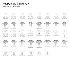 Valor Custom Sofa / Sectional spec sheet - custom sofa sectional by Stanton - Whats New Furniture Portland OR