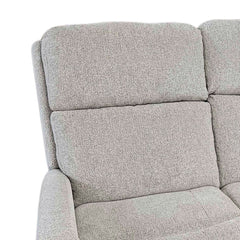 Valor Power Recliner Sofa in Oatmeal fabric detail - Oregon-made power reclining sofa by Stanton - Whats New Furniture Portland OR