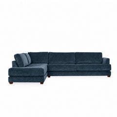 Vantage Sectional in Lush Marine (RHF) — studio front view - Oregon-made by Stanton - Whats New Furniture Portland OR
