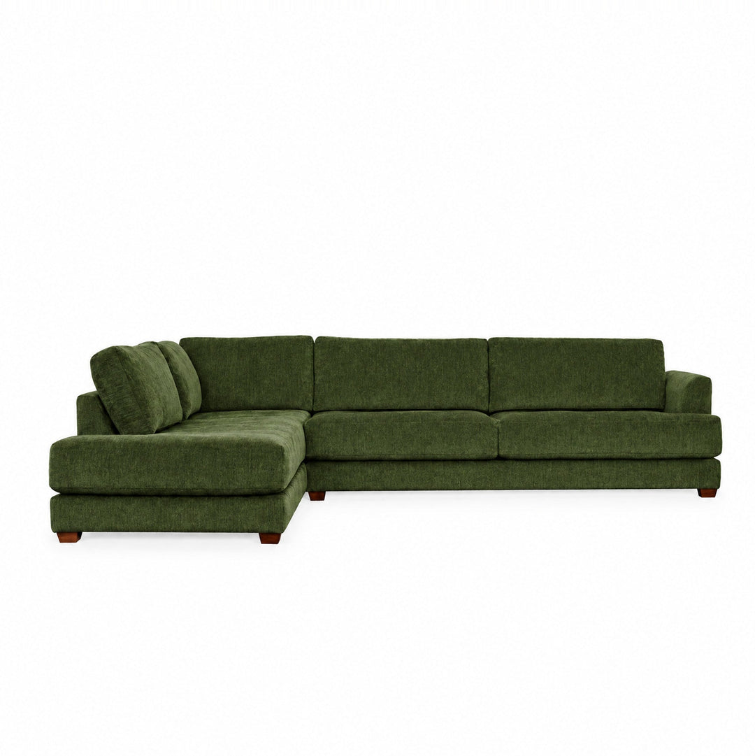 Vantage Sectional in Lush Spinach (RHF) — studio front view - Oregon-made by Stanton - Whats New Furniture Portland OR