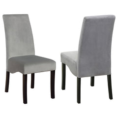 Stanton Velvet Upholstered Dining Side Chair Grey (Set of 2) - What&