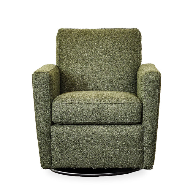 Zelda Swivel Chair in Rio Spinach - Oregon-made swivel chair by Stanton - Whats New Furniture Portland OR