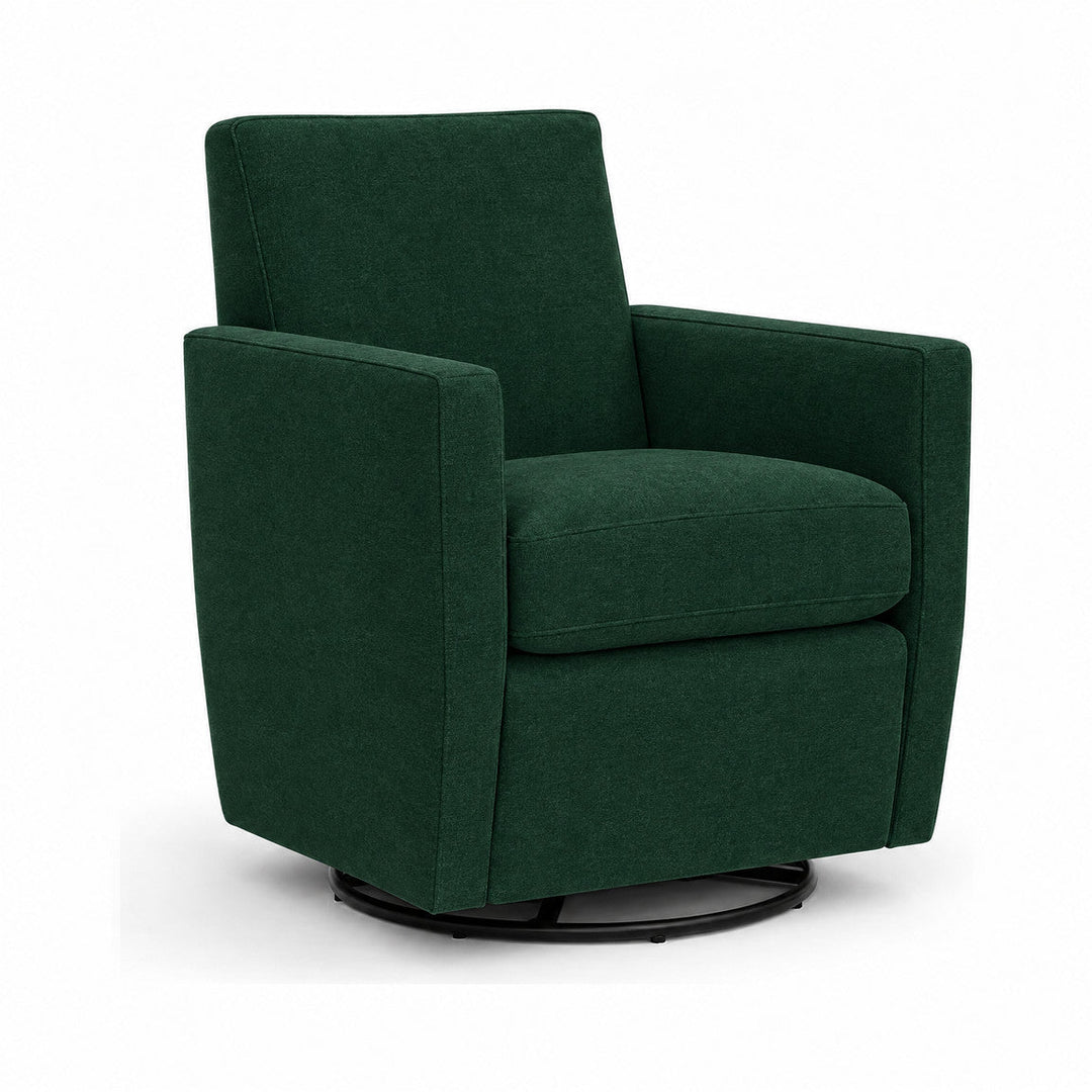 Zora Swivel Glider Chair in Marquis Spruce — studio front view - zora swivel glider chair by Stanton - Whats New Furniture Portland OR