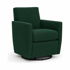 Zora Swivel Glider Chair in Marquis Spruce — studio front view - zora swivel glider chair by Stanton - Whats New Furniture Portland OR