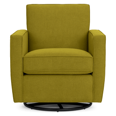 Zora Swivel Glider Chair in Stella Lemonade - Oregon-made swivel glider chair by Stanton - Whats New Furniture Portland OR
