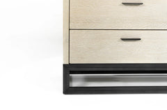 Starlight 6 Drawer Dresser in White Washed Oak side detail - six drawer dresser by LH Imports - Whats New Furniture Portland OR