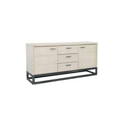 Starlight Sideboard in White Washed side angle - oak sideboard by LH Imports - Whats New Furniture Portland OR