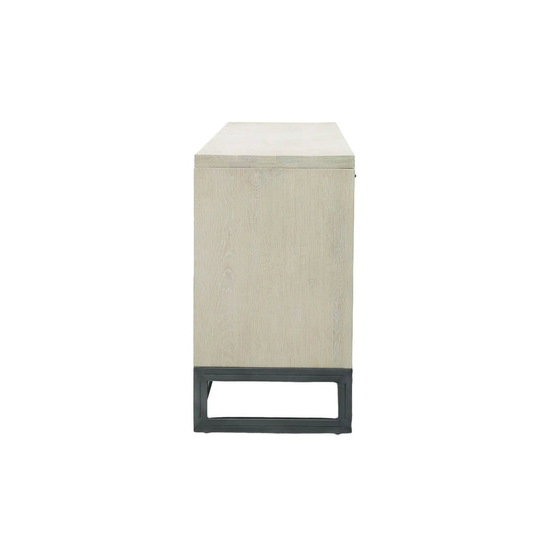 Starlight Sideboard in White Washed back view - oak sideboard by LH Imports - Whats New Furniture Portland OR