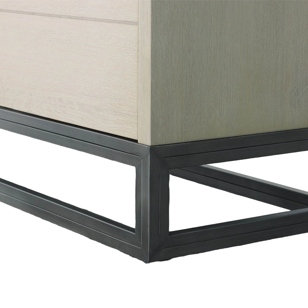 Starlight Sideboard in White Washed shelf detail - oak sideboard by LH Imports - Whats New Furniture Portland OR