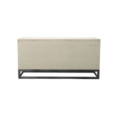 Starlight Sideboard in White Washed open storage front view - oak sideboard by LH Imports - Whats New Furniture Portland OR