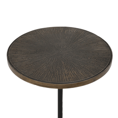 Stellar Side Table in Brass detail view - round side table by LH Imports - Whats New Furniture Portland OR