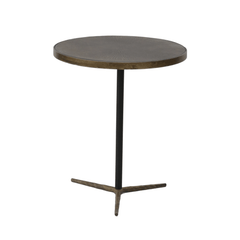 Stellar Side Table in Brass - round side table by LH Imports - Whats New Furniture Portland OR
