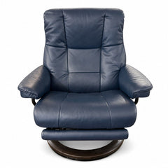 Navy blue Stressless power recliner with a compact ergonomic frame