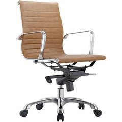Studio Office Chair in Tan Vegan Leather - office chair by Moe&
