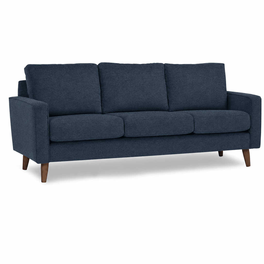Adel Apartment Sofa in Marley Navy front view - sofa by Stylus - Whats New Furniture Portland OR