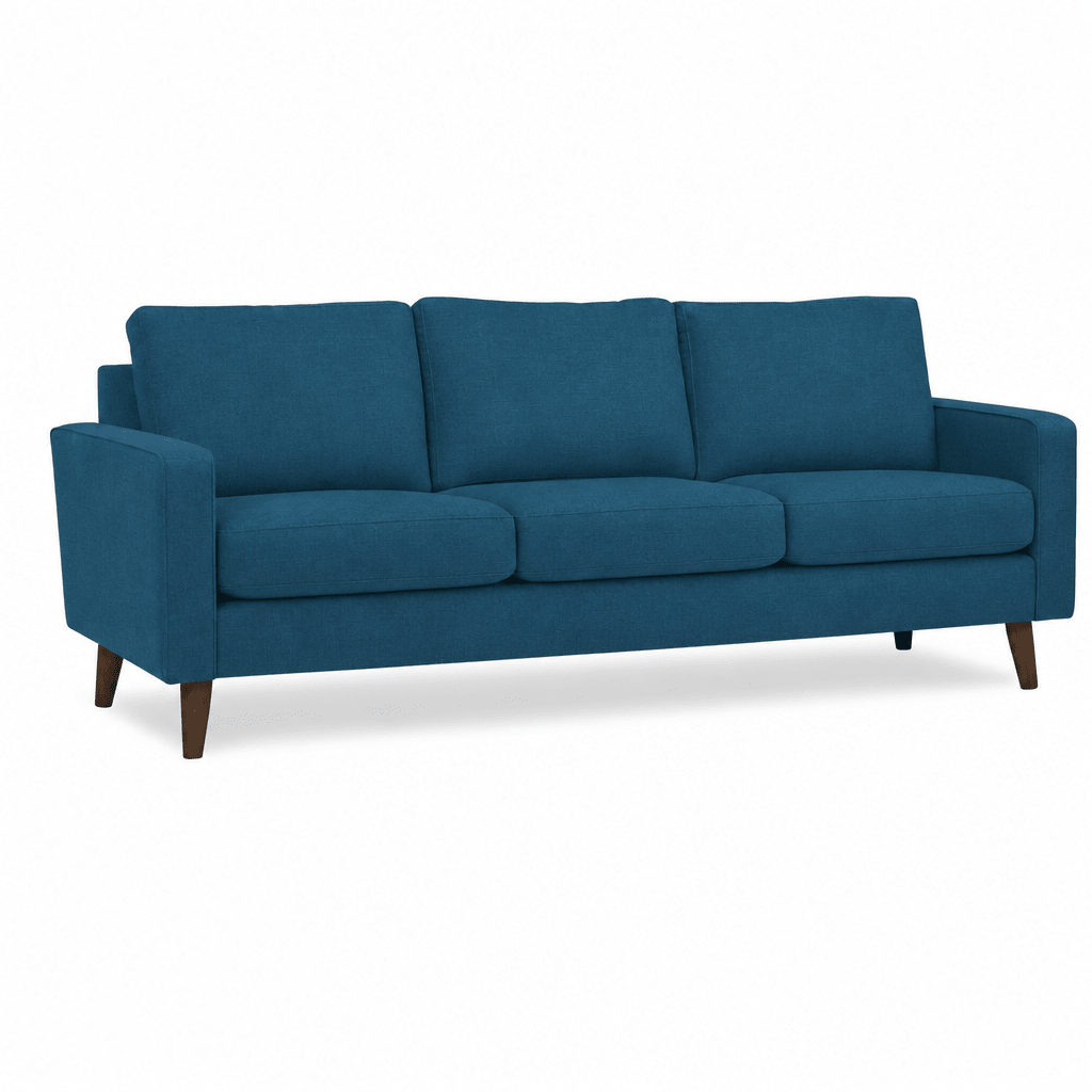 Adel Sofa in Element Deepsea front view - sofa by Stylus - Whats New Furniture Portland OR