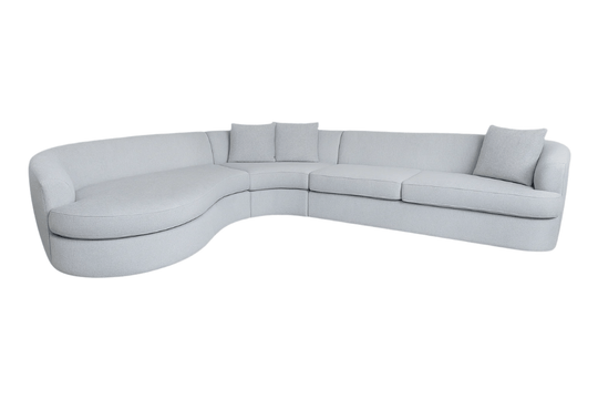 Andina Curved Sectional in Platinum - Whats New Furniture - Portland, Oregon