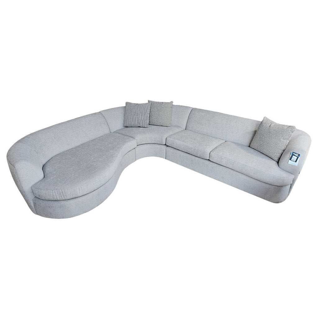 Andina Curved Sectional in Platinum - Whats New Furniture - Portland, Oregon