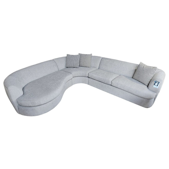 Andina Curved Sectional in Platinum - Whats New Furniture - Portland, Oregon