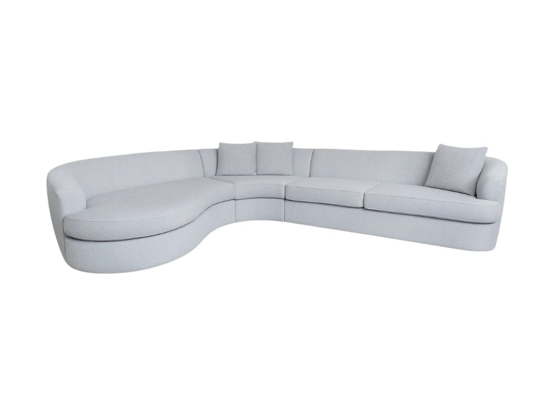 Andina Curved Sectional in Platinum - Whats New Furniture - Portland, Oregon
