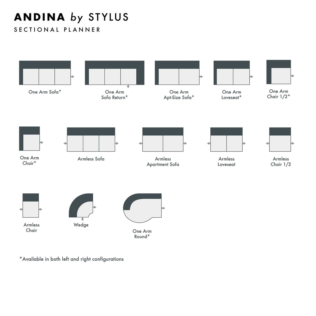 Andina Custom Sofa / Sectional configuration shot - custom sofa sectional by Stylus - Whats New Furniture Portland OR