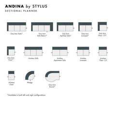 Andina Custom Sofa / Sectional configuration shot - custom sofa sectional by Stylus - Whats New Furniture Portland OR