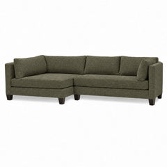 Birdy Open Chaise Sectional in Beethoven Olivine front studio view - sectional by Stylus - Whats New Furniture Portland OR