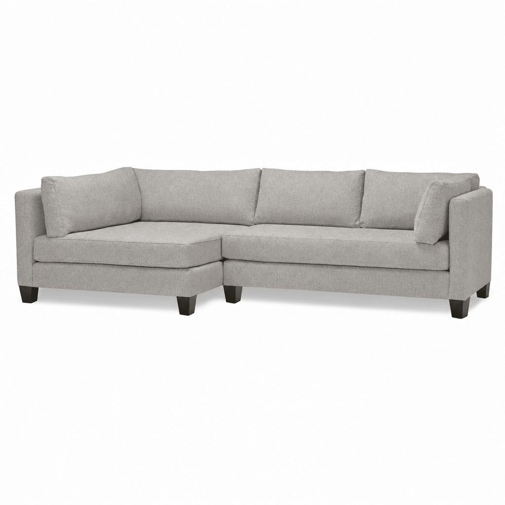 Birdy Open Chaise Sectional in Delray Stone front view - sectional by Stylus - Whats New Furniture Portland OR