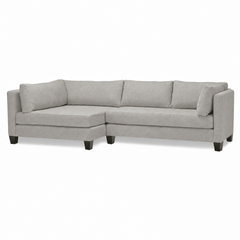 Birdy Open Chaise Sectional in Delray Stone front view - sectional by Stylus - Whats New Furniture Portland OR