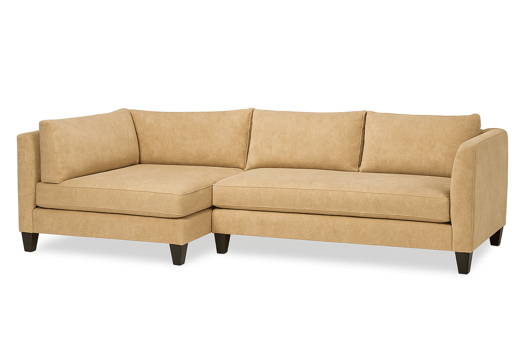 Birdy Open Chaise Sectional in Toast variant front view - Pacific Northwest open chaise sectional by Stylus - Whats New Furniture Portland OR