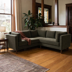 Birdy Sectional in Serenity Arbor styled in an Alberta Arts foursquare living room - What&