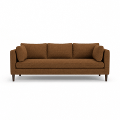 Birdy Sofa in Nexus Toffee front view - track arm sofa by Stylus - Whats New Furniture Portland OR