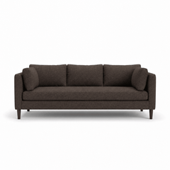 Birdy Sofa in Levi Raisin front view - sofa by Stylus - Whats New Furniture Portland OR