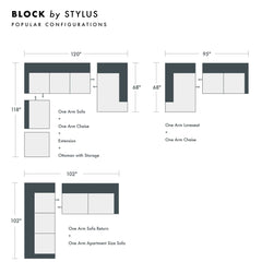 Block Custom Sofa / Sectional - Whats New Furniture - Portland, Oregon