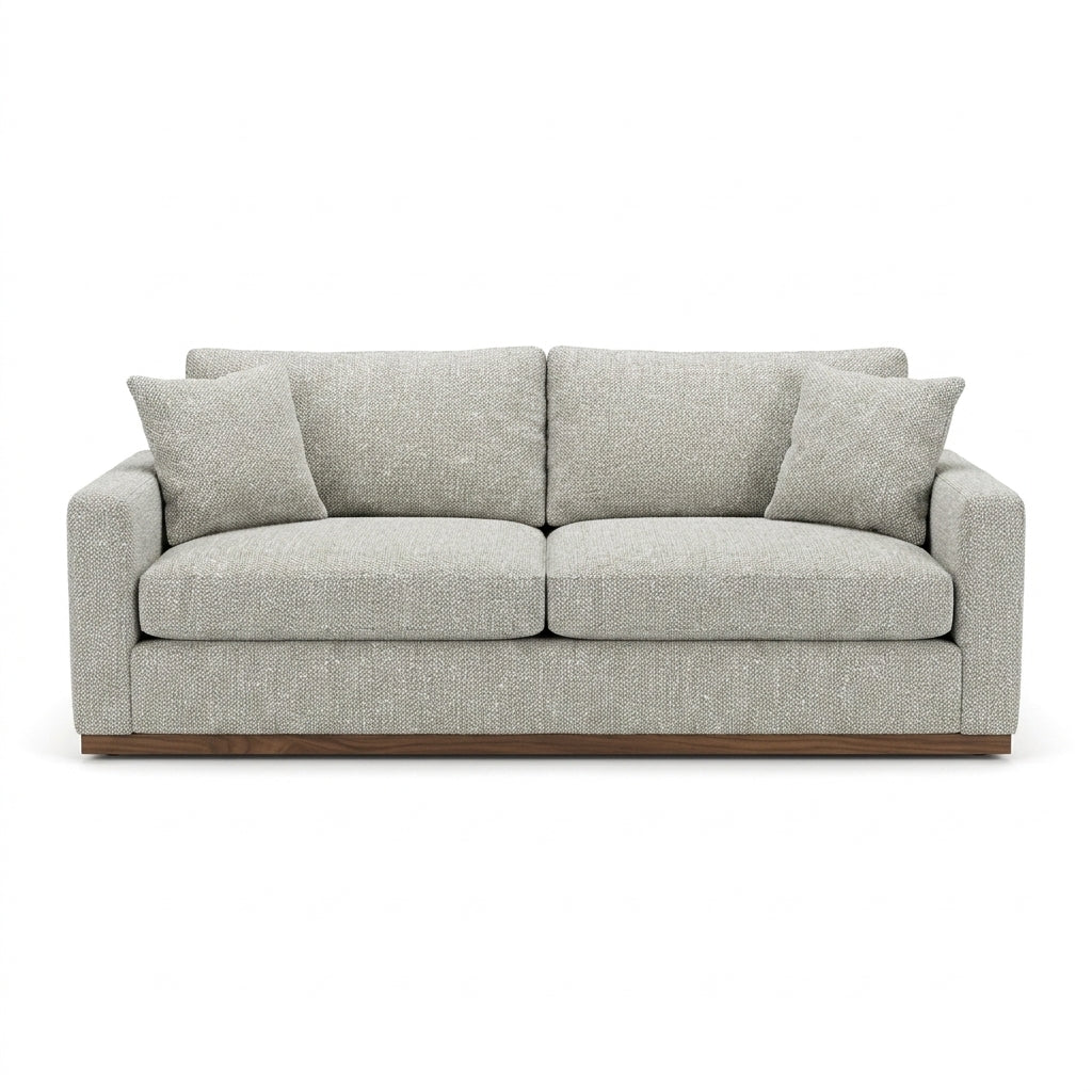 Byron Sofa in Gellar Marble front view - fabric sofa by Stylus - Whats New Furniture Portland OR