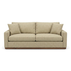 Byron Sofa in Marley Sand front view - fabric sofa by Stylus - Whats New Furniture Portland OR