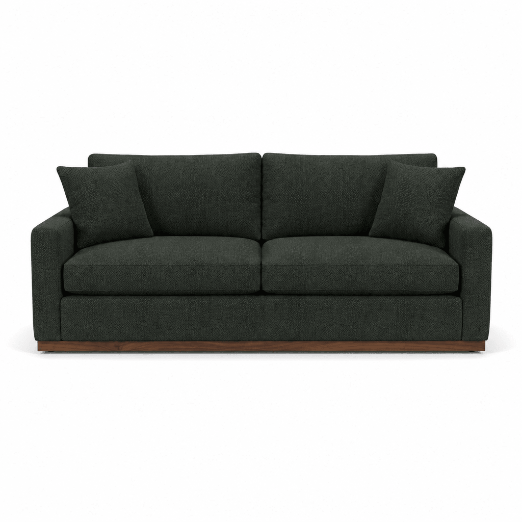 Byron Sofa in Nexus Arbor front view - fabric sofa by Stylus - Whats New Furniture Portland OR